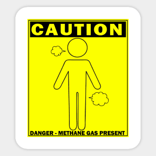 Caution Methane Gas Sticker